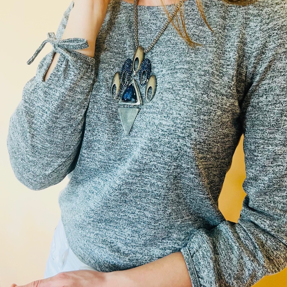 Talbots Silver Woman Top